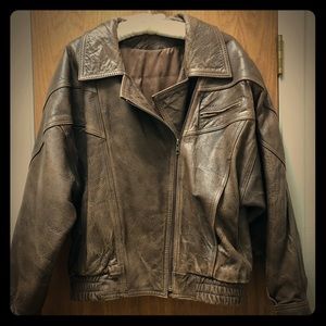 Leather Bomber Jacket
